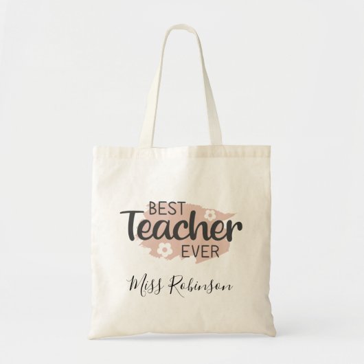 Beste Lehrerin je Wertschätzung Geschenk Ästhetik Tragetasche (Vorne)
