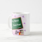 Beste Lehrerin Kaffeetasse (Vorderseite Links)