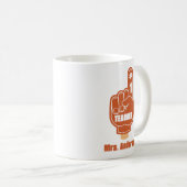 Beste Lehrerin Nummer Eins Red Foam Finger Kaffeetasse (VorderseiteRechts)