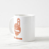 Beste Lehrerin Nummer Eins Red Foam Finger Kaffeetasse (Vorderseite Links)