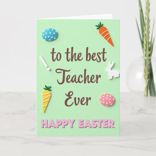 Beste Lehrerin Ostern Karte (Vorderseite)