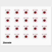 Beste Lehrerin Red Apple Runder Aufkleber (Blatt)