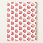 Beste Lehrerin Red Apple Wort Cloud danke Planer (Rückseite)