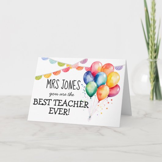 Beste Lehrerkarte Karte (Vorderseite)