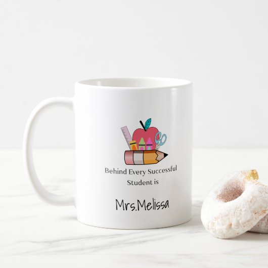 Beste Lehrkraft Dankes Zitat Tasse (Mit Donut)