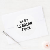 Beste Lesbe je Runder Aufkleber (Umschlag)