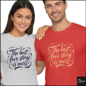 Beste Liebesgeschichte Brush Script Grunge T-Shirt