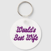 Beste lila Ehefrau Schlüsselanhänger (Vorderseite)