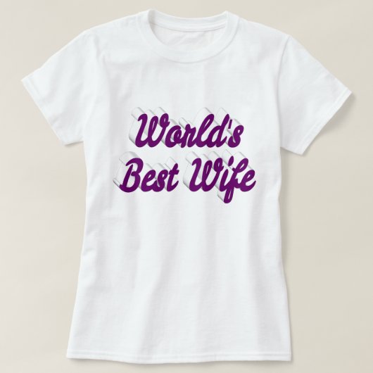 Beste lila Ehefrau T-Shirt (Design vorne)