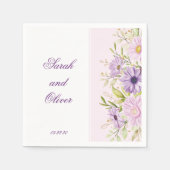 Beste Lila Hochzeit Serviette (Vorderseite)