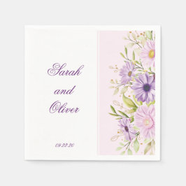 Beste Lila Hochzeit Serviette