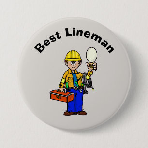 Beste Lineman Taste für Weiße Männer Button
