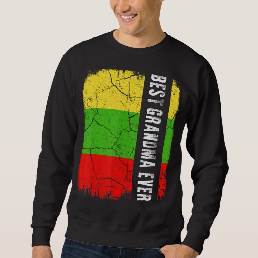 Beste litauische Oma je litauische Flaggenmutter Sweatshirt (Vorderseite)