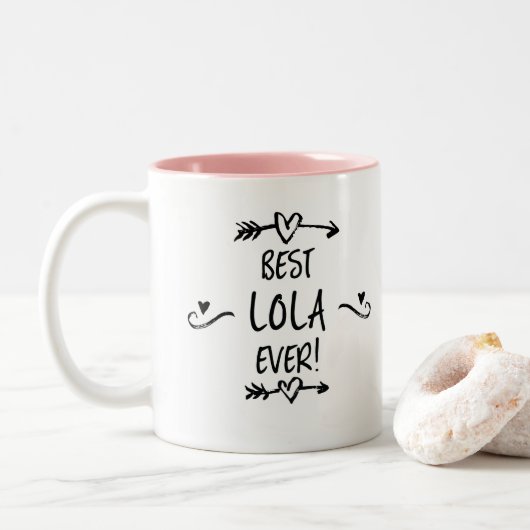 Beste Lola je Zweifarbige Tasse (Mit Donut)