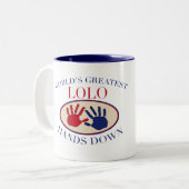 Beste Lolo Hände unten Zweifarbige Tasse (Vorderseite Links)