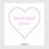 Beste Mädchen überhaupt Aufkleber (Blatt)