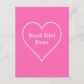 Beste Mädchen überhaupt Postkarte (Vorderseite)