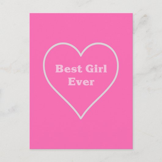 Beste Mädchen überhaupt Postkarte (Vorderseite)