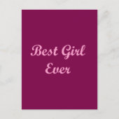 Beste Mädchen überhaupt Postkarte (Vorderseite)
