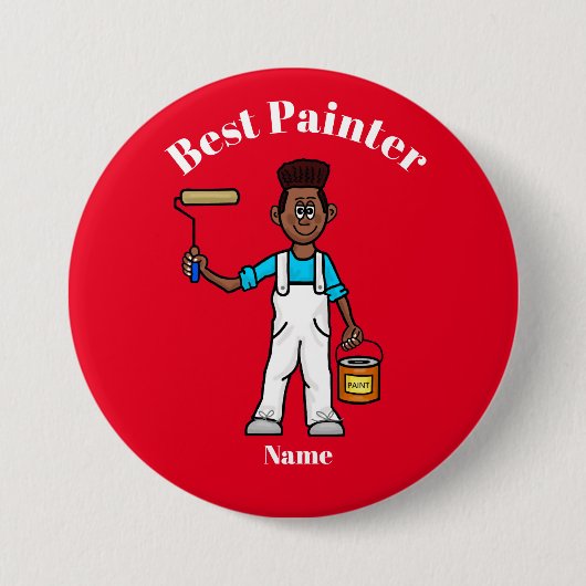 Beste Malerschaltfläche für Schwarze Male Button (Vorderseite)