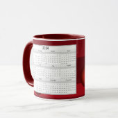 Beste Mama 2012 Kalender Rote Ornamente Kaffee Tas Tasse (Vorderseite Links)