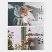 Beste Mama 2 Benutzerdefinierte Foto Collage Mutte Fleecedecke (Vorderseite)