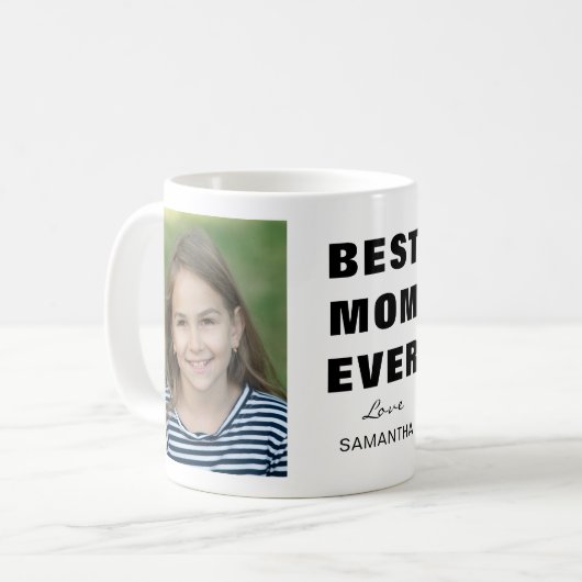 Beste Mama 2 Foto Kaffeetasse (Vorderseite Links)