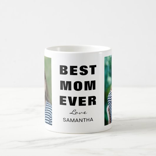 Beste Mama 2 Foto Kaffeetasse (Mittel)