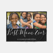 Beste Mama 3 Foto Collage Fleece Blanket (Vorderseite (Horizontal))