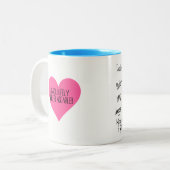 Beste Mama - Absolut unersetzlich! Zweifarbige Tasse (Vorderseite Links)