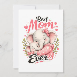 Beste Mama Aller Zeiten Elefant Süße Mutter und Ba Karte