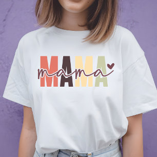 Beste Mama Aller Zeiten Farbige Schrift Mama Mut T-Shirt