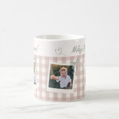 Beste Mama Aller Zeiten Gingham-Fotocollage Kaffeetasse (Mittel)