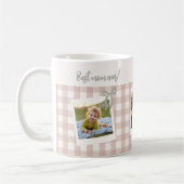 Beste Mama Aller Zeiten Gingham-Fotocollage Kaffeetasse (Links)