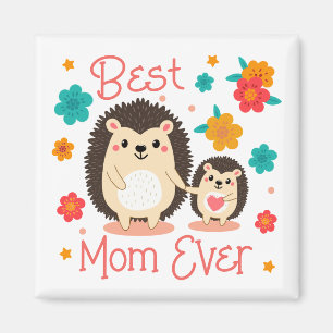 Beste Mama Aller Zeiten Mutter und Baby Igel Magnet