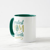 Beste Mama am Tag der Mütter der Erde Tasse (Vorderseite Links)