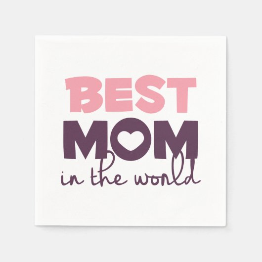 Beste Mama am WeltMuttertag | Napkin Serviette (Vorderseite)