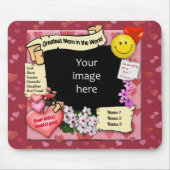 Beste Mama (anpassbar) Foto-Rahmen Mousepad (Vorne)
