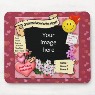 Beste Mama (anpassbar) Foto-Rahmen Mousepad