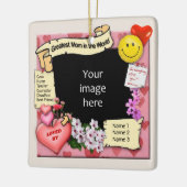 Beste Mama (anpassbar) Keramik Foto Keramikornament (Links)
