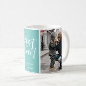 Beste Mama Aquamarin Drei Fotosammlungen Kaffeetasse (VorderseiteRechts)