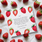 Beste Mama! Aquarell Erdbeeren Muttertag