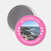 Beste Mama Atlantische Ozeanwellen Magnet (Vorderseite/Rückseite)