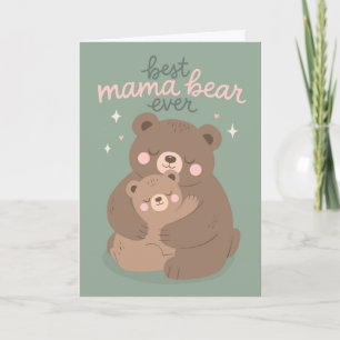 Beste Mama Bärin überhaupt Umarmt für Muttertag Karte