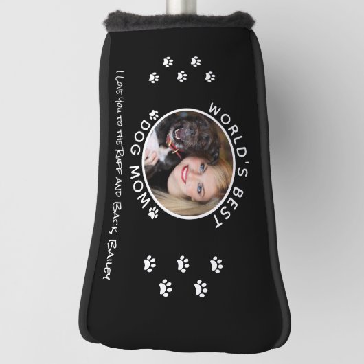 Beste Mama Benutzerdefinierter Pet Foto Name Schwa Golf Headcover (Rotieren 90)