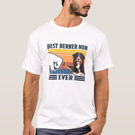 Beste Mama Berner Hund Vintag Mutter T-Shirt (Vorderseite)