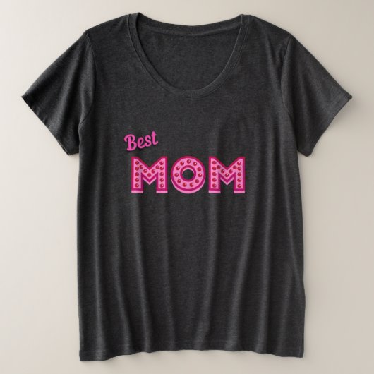 Beste Mama Beste Mama je Beste Mutter Große Größe T-Shirt (Design vorne)