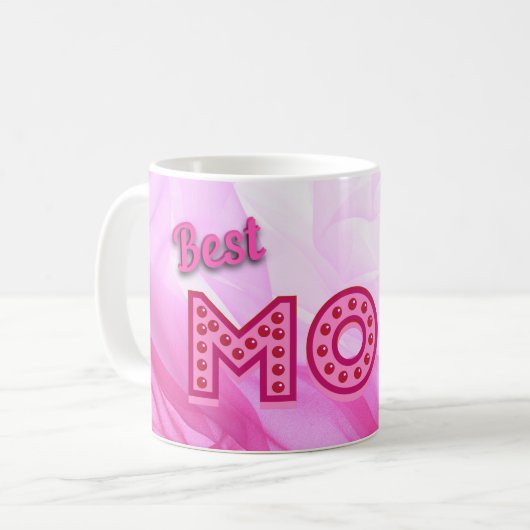 Beste Mama Beste Mama je Beste Mutter Kaffeetasse (Vorderseite Links)
