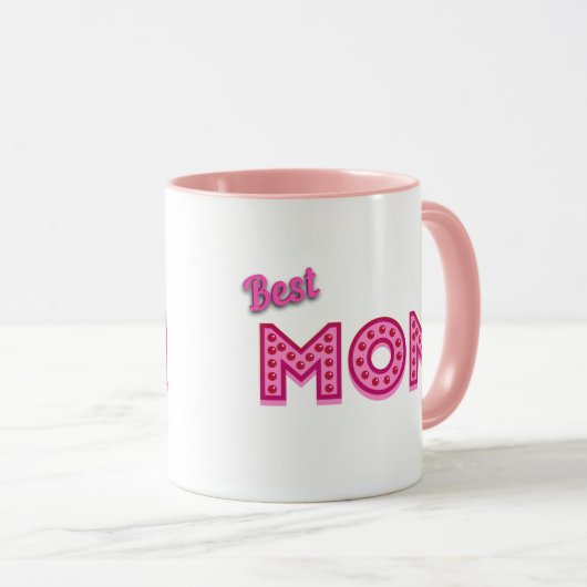 Beste Mama Beste Mama je Beste Mutter Tasse (VorderseiteRechts)