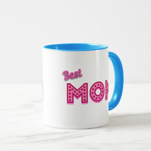 Beste Mama Beste Mama je Beste Mutter Tasse (VorderseiteRechts)